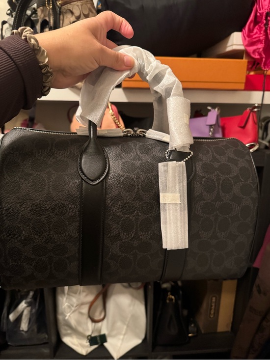 Coach Handbags - COACH Compass 35 Signature black print